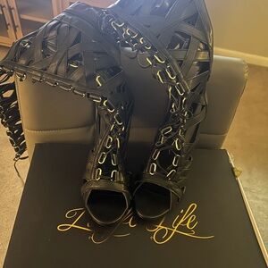 LFL by Lust for Life Black Strappy Heels